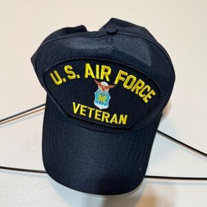 US Air Force Veteran Hat Official Military Headwear Made In USA Eagle Crest Snap